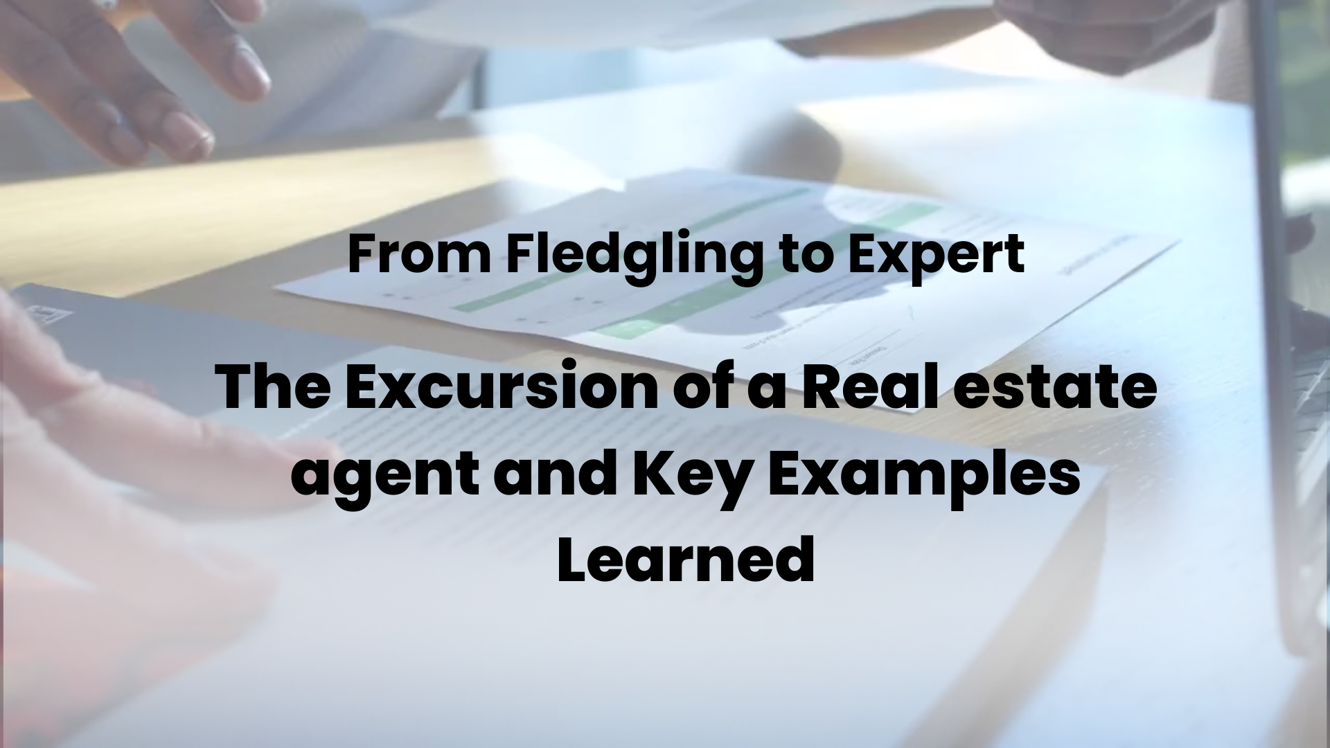 From Fledgling to Expert: The Excursion of a Real estate agent and Key Examples Learned