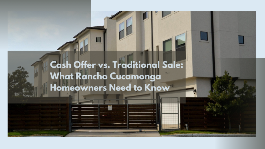 Cash Offer vs. Traditional Sale: What Rancho Cucamonga Homeowners Need to Know