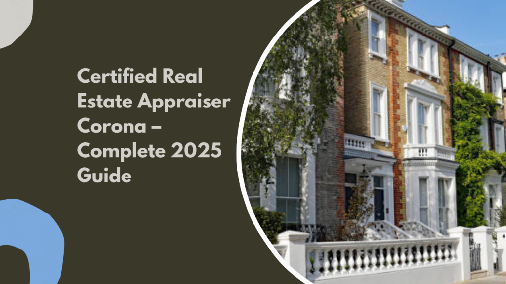 Certified Real Estate Appraiser Corona – Complete 2025 Guide