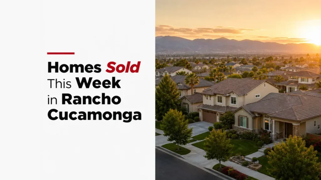 Homes Sold This Week in Rancho Cucamonga