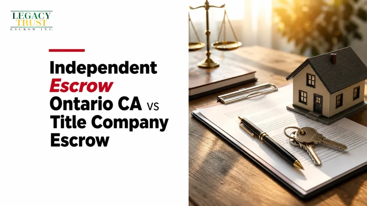 Independent Escrow Ontario CA vs Title Company Escrow