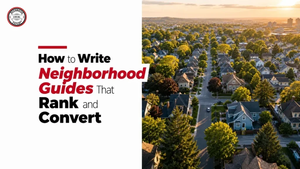 How to Write Neighborhood Guides That Rank and Convert