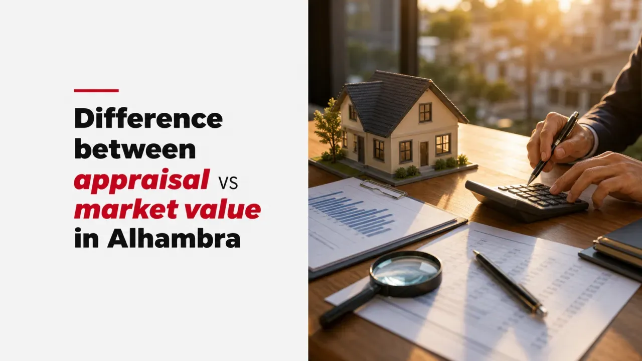 Difference between appraisal vs market value in Alhambra