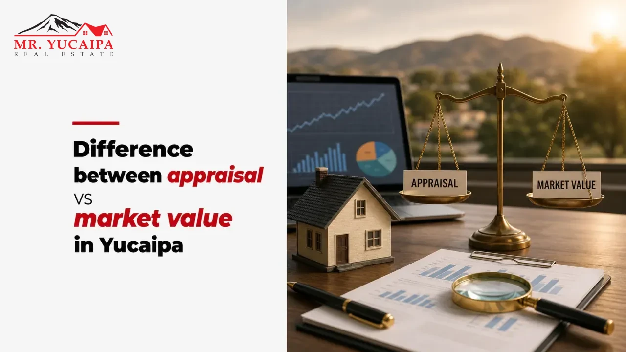 Difference between appraisal vs market value in Yucaipa