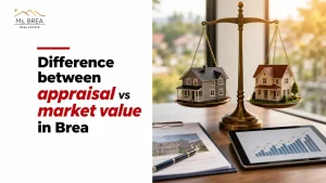 Difference between appraisal vs market value in Brea