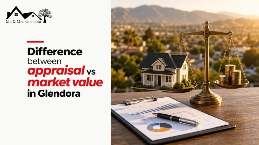 Difference between appraisal vs market value in Glendora