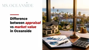 Difference between appraisal vs market value in Oceanside