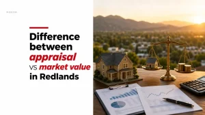 Difference between appraisal vs market value in Redlands