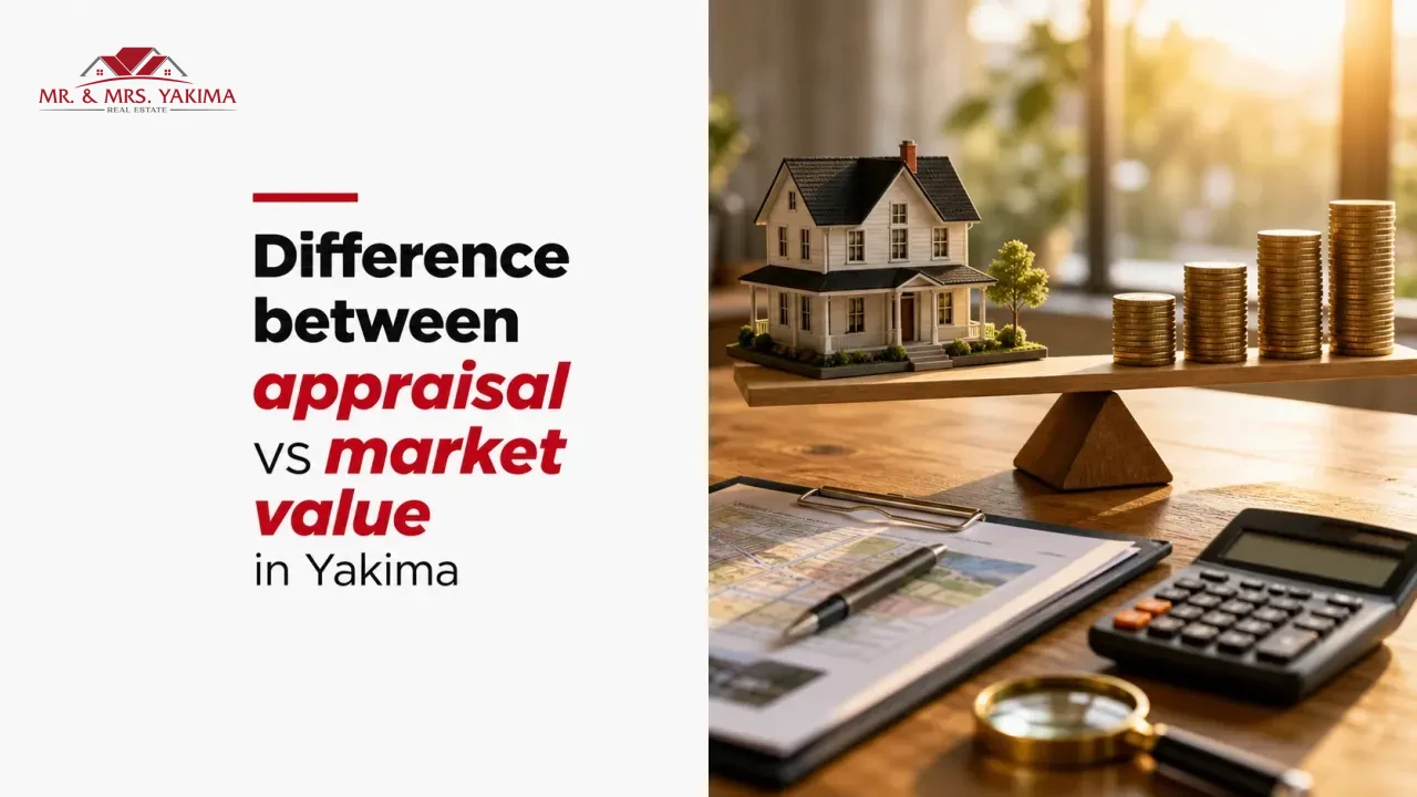 Difference between appraisal vs market value in Yakima