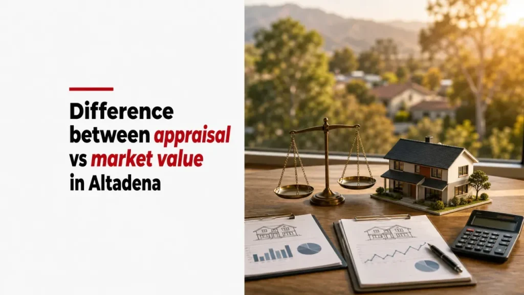 Difference between appraisal vs market value in Altadena