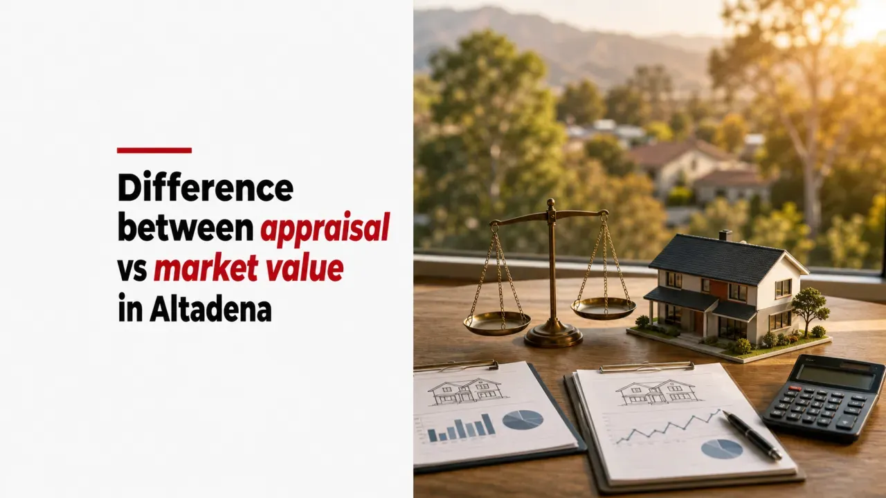 Difference between appraisal vs market value in Altadena