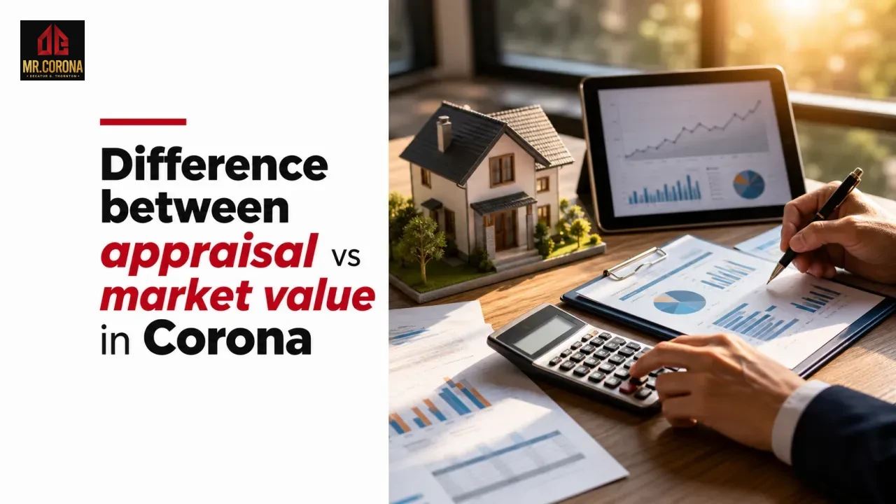 Difference between appraisal vs market value in Corona