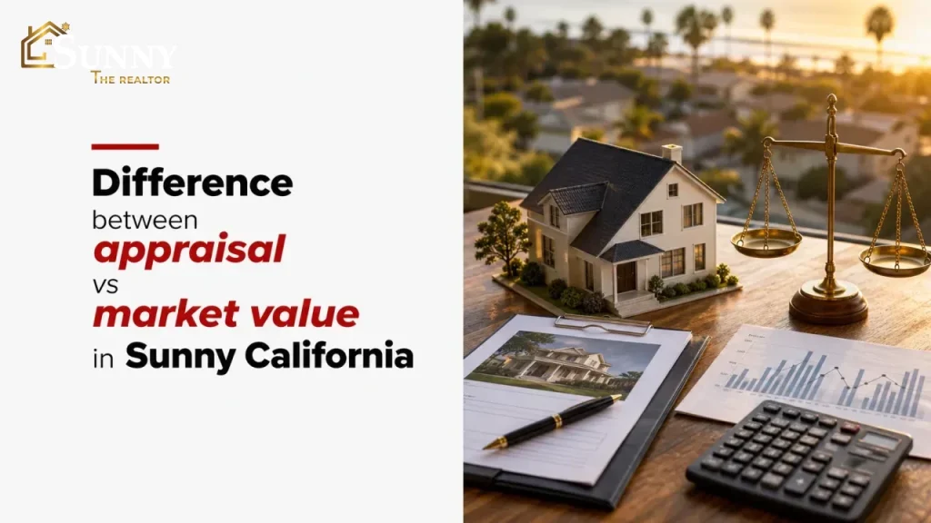 Difference between appraisal vs market value in Sunny California