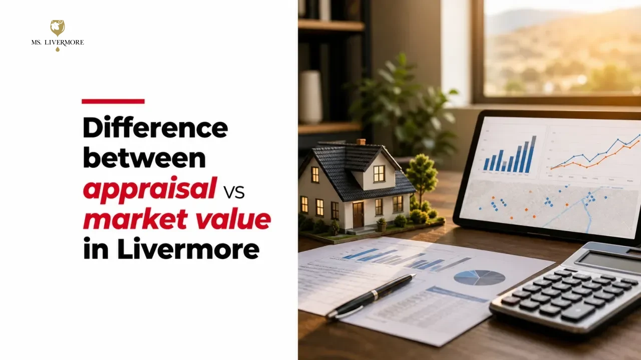 Difference between appraisal vs market value in Livermore