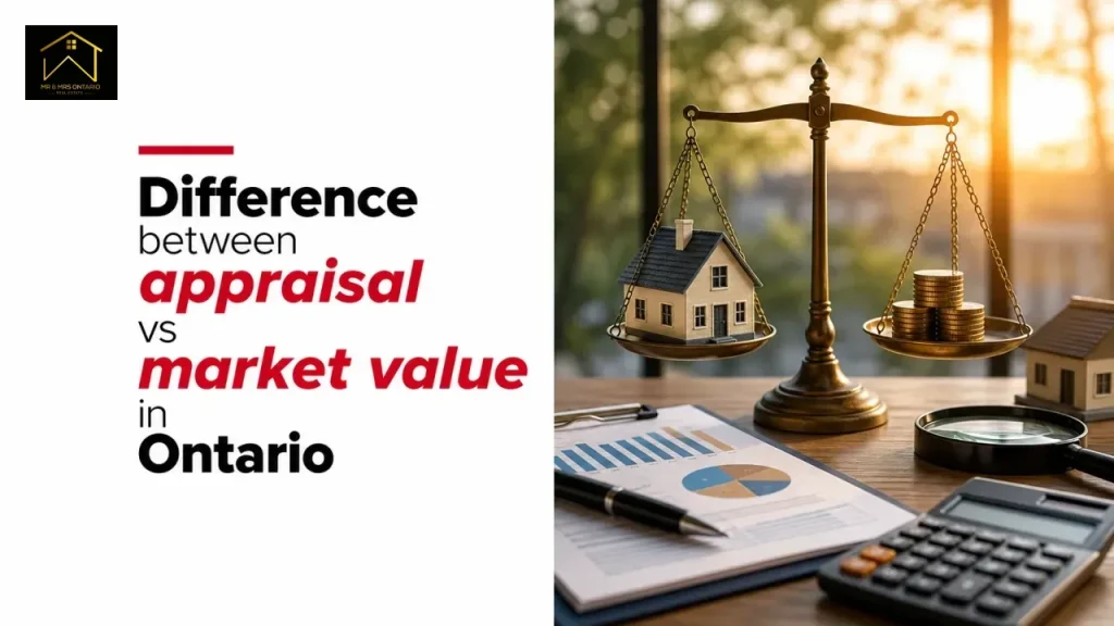Difference between appraisal vs market value in Ontario