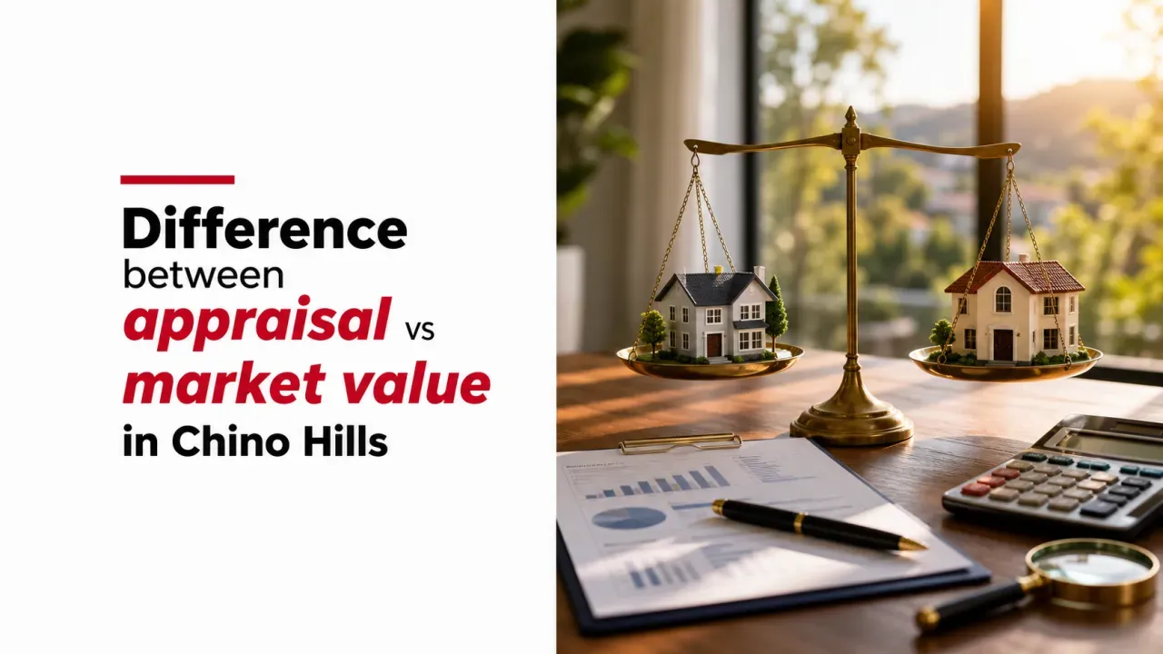 Difference between appraisal vs market value in Chino Hills