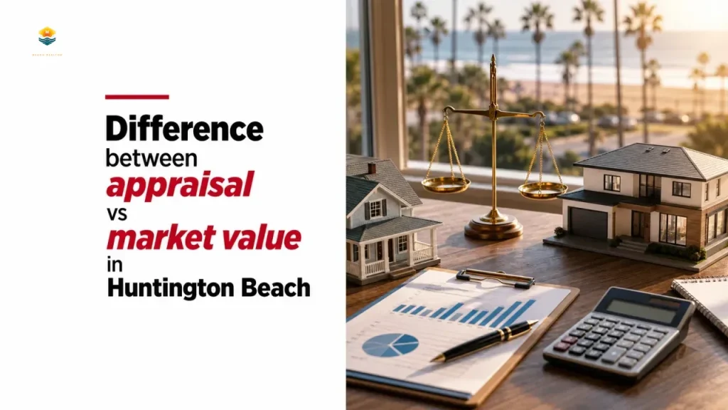 Difference between appraisal vs market value in Huntington Beach