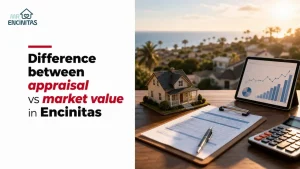Difference between appraisal vs market value in Encinitas