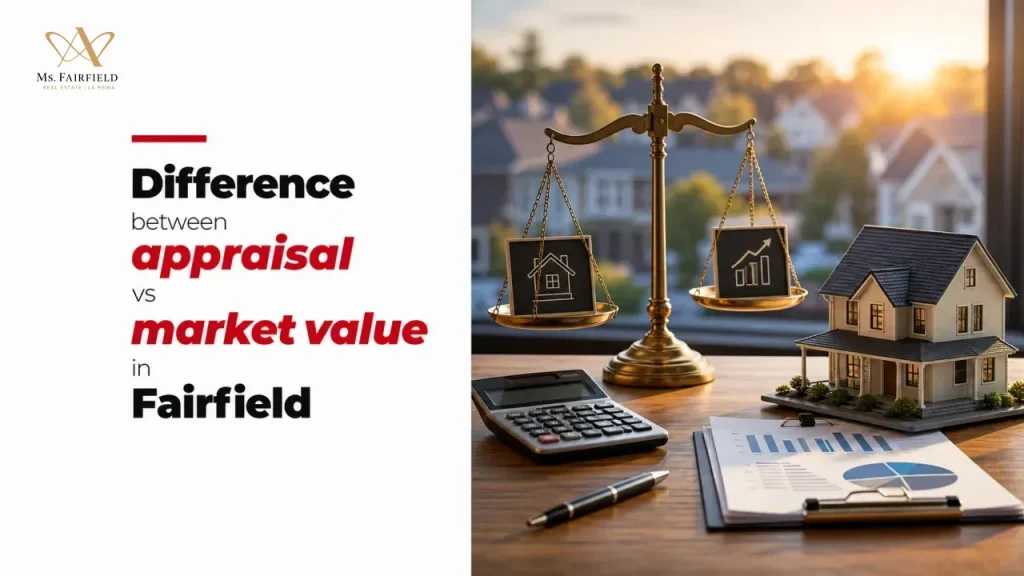 Difference between appraisal vs market value in Fairfield