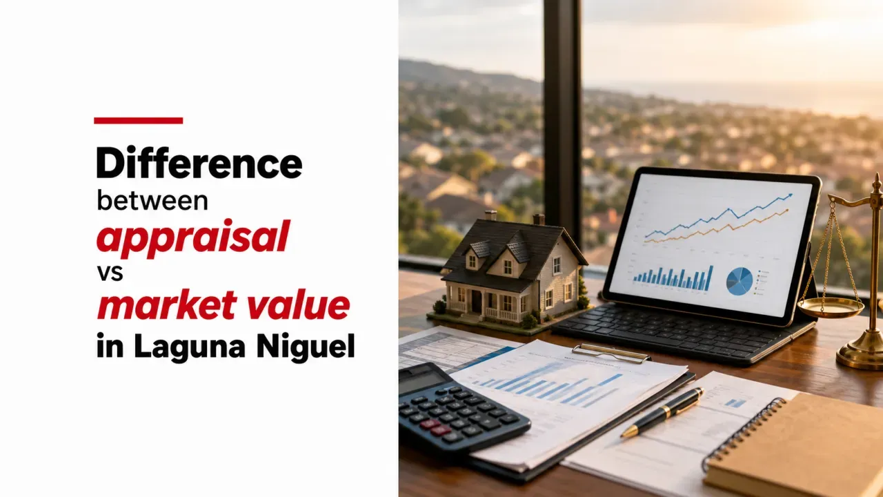 Difference between appraisal vs market value in Laguna Niguel