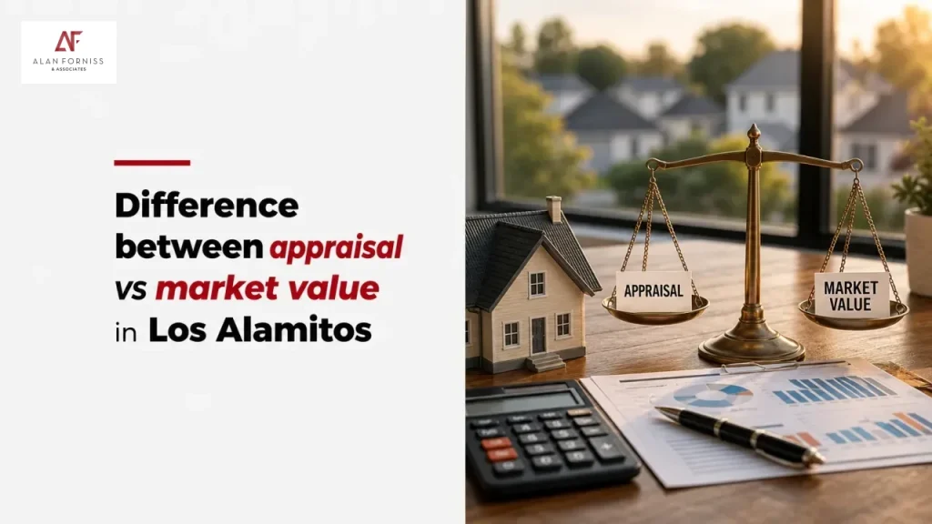 Difference between appraisal vs market value in Los Alamitos