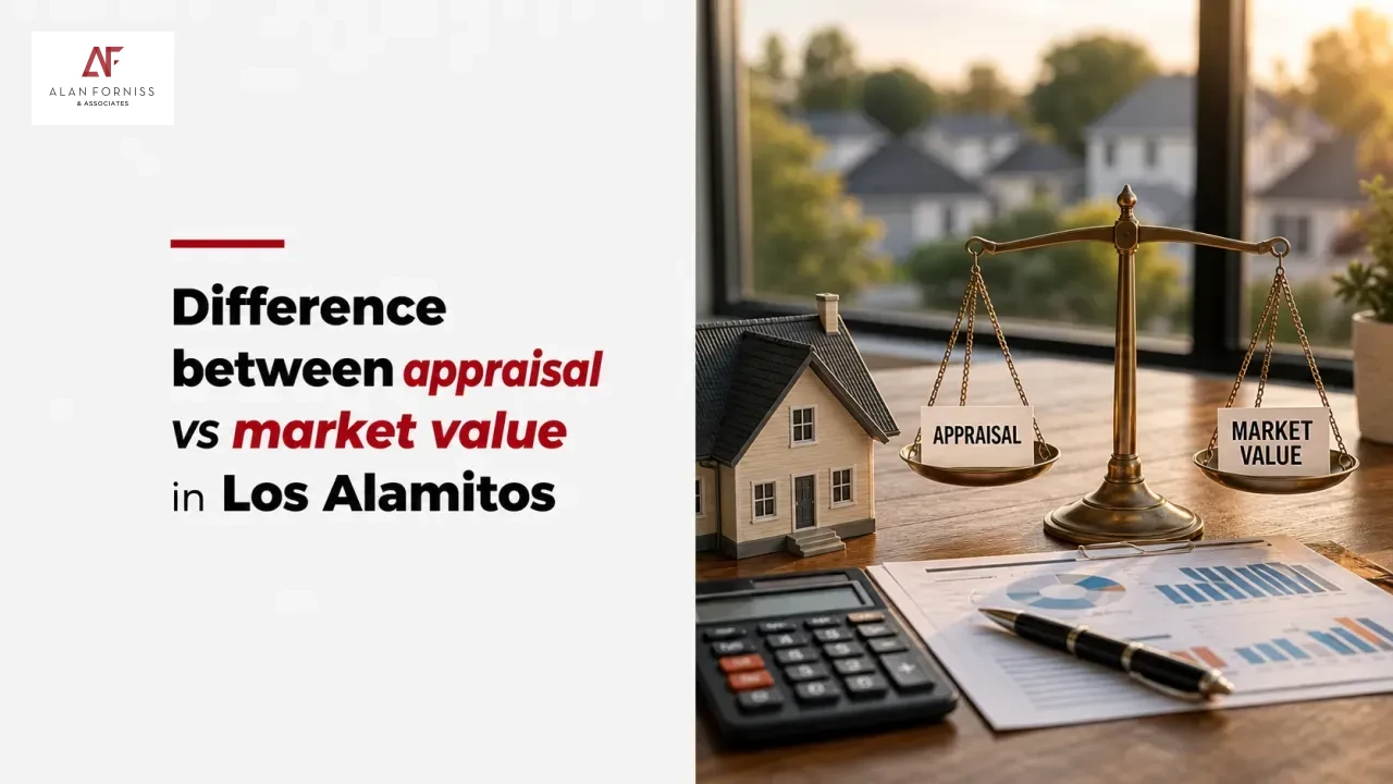 Difference between appraisal vs market value in Los Alamitos