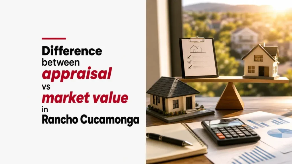 Difference between appraisal vs market value in Rancho Cucamonga