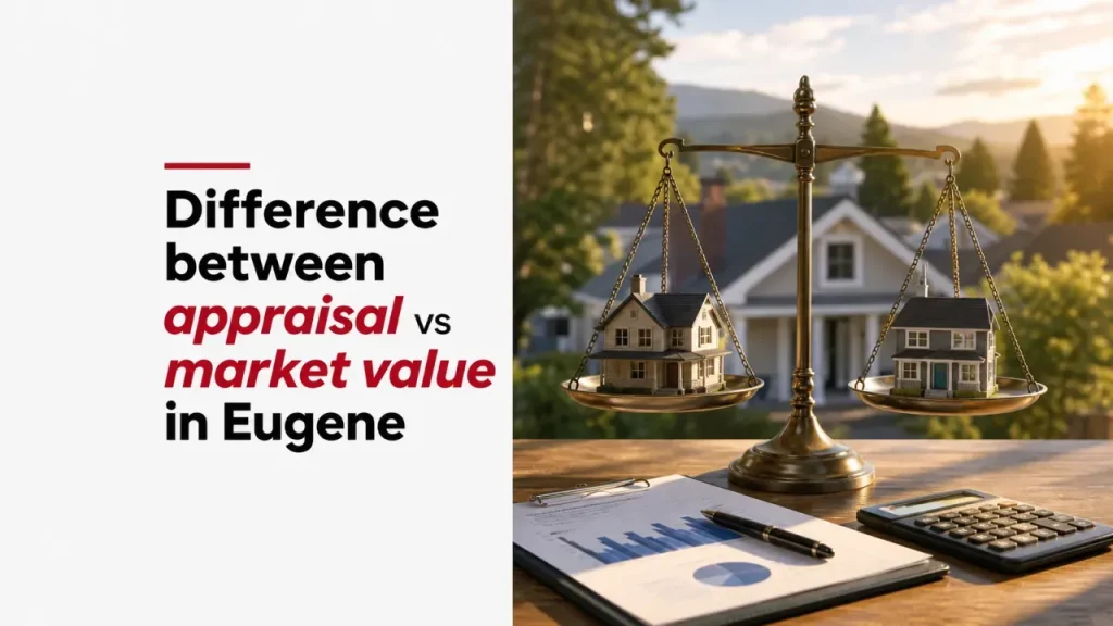 Difference between appraisal vs market value in Eugene