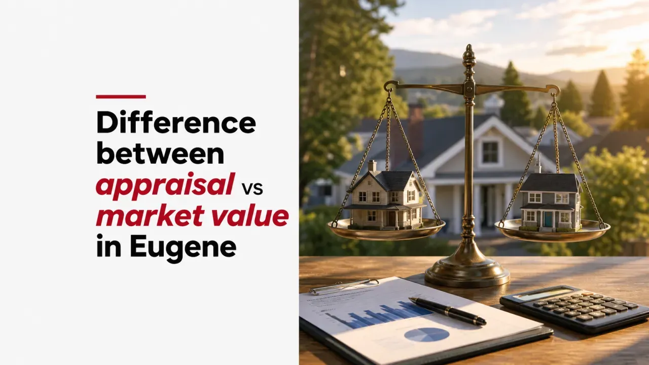 Difference between appraisal vs market value in Eugene