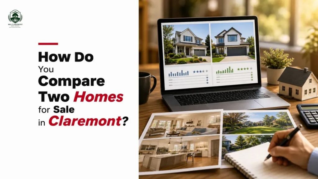 How Do You Compare Two Homes for Sale in Claremont?