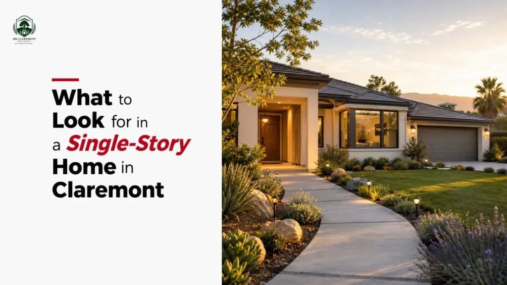 What to Look for in a Single-Story Home in Claremont